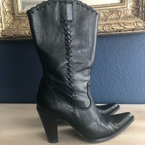 Steve Madden Black Saloon Boots, 7.5m